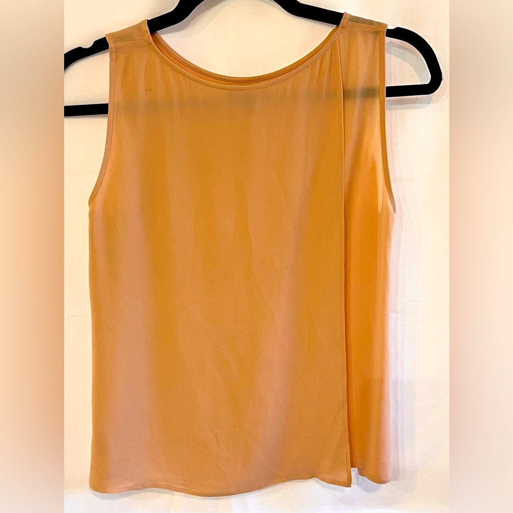 Theory 100% Silk Shell- lovely peachy pink